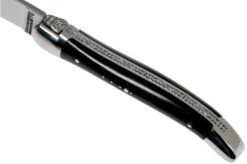 Forge De Laguiole 129INTCNOIBRI 9cm, Black Micarta, Laguiole Knife -Knifeshop LA129INTCNOIBRI 07 forge de laguiole