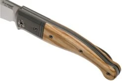 LionSteel Gitano Olive Wood GT01 UL Pocket Knife, Gudy Van Poppel Design -Knifeshop LI GT01 UL 07 lionsteel