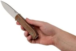 LionSteel M4-CVN M390, Natural Canvas Micarta -Knifeshop LI M4 CVN 06 lionsteel