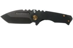 Medford Micro Praetorian G S35VN, PVD Tanto Blade, Black G10, Bronze Hardware Pocket Knife