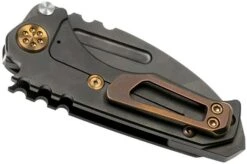 Medford Micro Praetorian G S35VN, PVD Tanto Blade, Black G10, Bronze Hardware Pocket Knife -Knifeshop MF 21 MG 02 04 medford