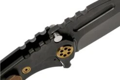 Medford Micro Praetorian G S35VN, PVD Tanto Blade, Black G10, Bronze Hardware Pocket Knife -Knifeshop MF 21 MG 02 06 medford