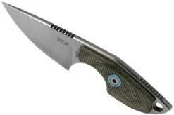 MKM Mikro 1 Drop, Stonewashed Green Canvas Micarta Neck Knife, Jesper Voxnaes Design -Knifeshop MMK MR01 GC 04 mkm knives