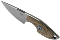 MKM Mikro 1 Drop, Stonewashed Natural Canvas Micarta Neck Knife, Jesper Voxnaes Design -Knifeshop MMK MR01 NC 04 mkm knives