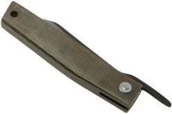 Ohta FK7 Higonokami-pocket Knife, Green Canvas Micarta -Knifeshop OHTA OFF FK7 M G 04 ohta knives