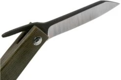 Ohta FK7 Higonokami-pocket Knife, Green Canvas Micarta -Knifeshop OHTA OFF FK7 M G 06 ohta knives