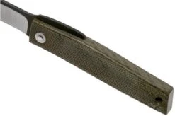 Ohta FK7 Higonokami-pocket Knife, Green Canvas Micarta -Knifeshop OHTA OFF FK7 M G 07 ohta knives