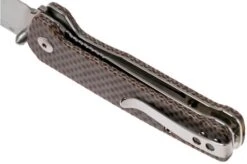 QSP Knife Penguin QS130-A Brown Texture Micarta, Pocket Knife -Knifeshop QS130 A 05 qsp