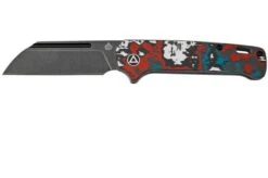 QSP Knife Penguin QS130SJ-F2, CPM 20CV Black Stonewashed, Fat Carbon Nebula, Slipjoint Pocket Knife