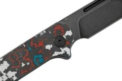 QSP Knife Penguin QS130SJ-F2, CPM 20CV Black Stonewashed, Fat Carbon Nebula, Slipjoint Pocket Knife -Knifeshop QS130SJ F2 05 qsp