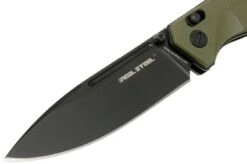 Real Steel Huginn 7652GB OD Green Black G10 Pocket Knife -Knifeshop RL7652GB 03 real steel