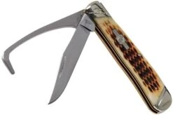 Rough Ryder Equestrian Trapper Amber Bone RR1971 Slipjoint Pocket Knife