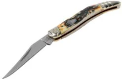 Rough Ryder Toothpick Cinnamon Stag RR2154 Damascus Slipjoint Pocket Knife -Knifeshop RY2154 03 rough ryder