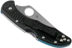 Spyderco Delica 4 Thin Blue Line C11FPSBKBL Pocket Knife -Knifeshop SPC11FPSBKBL 04 spyderco