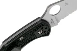 Spyderco Delica 4 Thin Blue Line C11FPSBKBL Pocket Knife -Knifeshop SPC11FPSBKBL 06 spyderco
