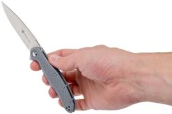 Steel Will Intrigue F45M-14 Grey FRN Pocket Knife -Knifeshop SWK F45M 14 08 steel will knives