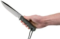 TRC Knives Apocalypse, Elmax, Black Canvas Micarta, Survival Knife -Knifeshop TI AP MICBK 06 trc knives