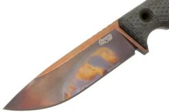 TRC Knives South Pole, Elmax Apocalypse Finish 2022 Biohazard Edition, Black Canvas Micarta, Survival Knife -Knifeshop TI SP BCM APO 03 trc knives