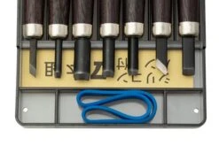 Yoshiharu H-7 Japanese Wood Carving Knives, Set Of 7 In Plastic Case -Knifeshop YSH 020 03 yoshiharu